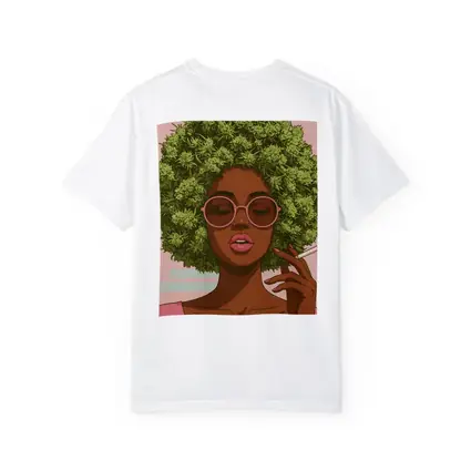 Cannabis Afro Woman Pink Sunglasses Pop Art