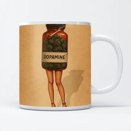 Dopamine Cannabis Jar With Legs Retro