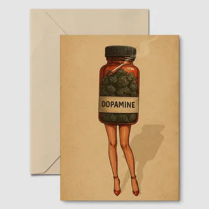 Dopamine Cannabis Jar With Legs Retro