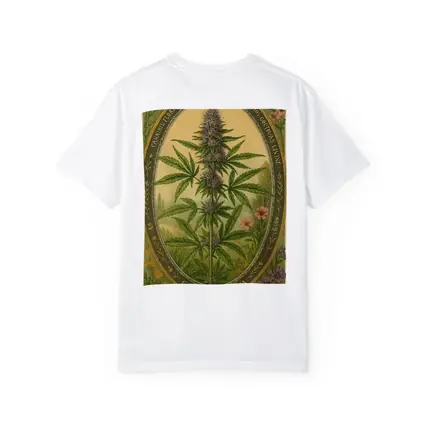 Cannabis Sativa Botanical Illustration Vintage Style