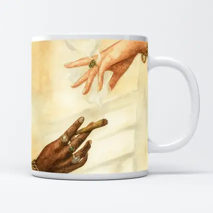 Two Hands Smoking Joint Watercolor Art
