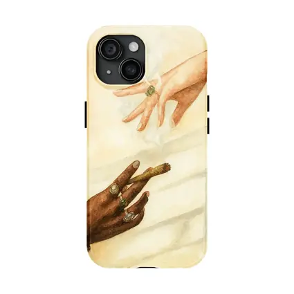 Two Hands Smoking Joint Watercolor Art
