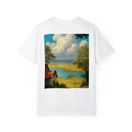 Anime Style Countryside Cottage Lake Landscape