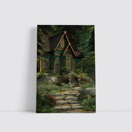Green Gothic Cottage Deep Enchanted Forest
