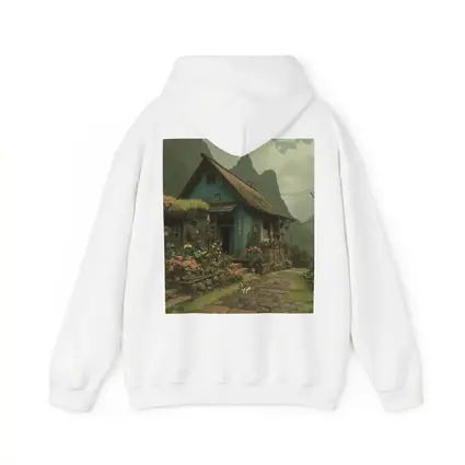 Anime Cottage Garden Rainy Mountain Village