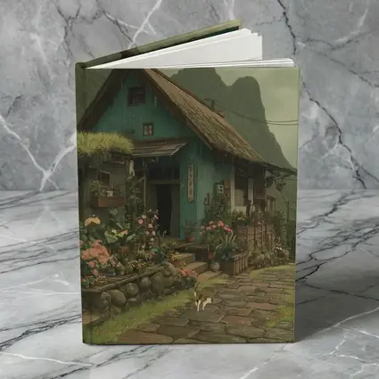 Anime Cottage Garden Rainy Mountain Village