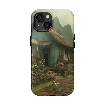 Anime Cottage Garden Rainy Mountain Village