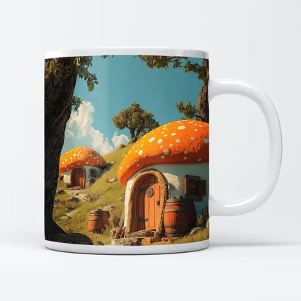 Mushroom Houses Fantasy Cottage Sunny Hill
