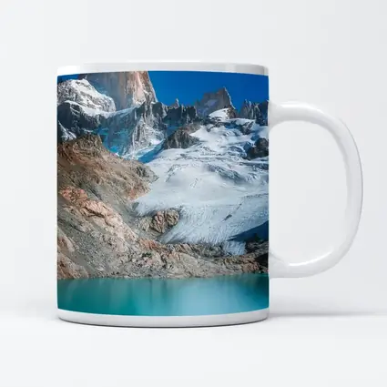 Mount Fitz Roy Glacier Turquoise Lake Patagonia
