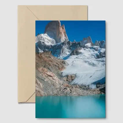 Mount Fitz Roy Glacier Turquoise Lake Patagonia