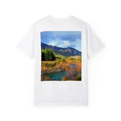 Mountain River Autumn Forest Landscape