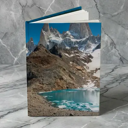 Fitz Roy Peak Turquoise Glacial Lake Patagonia