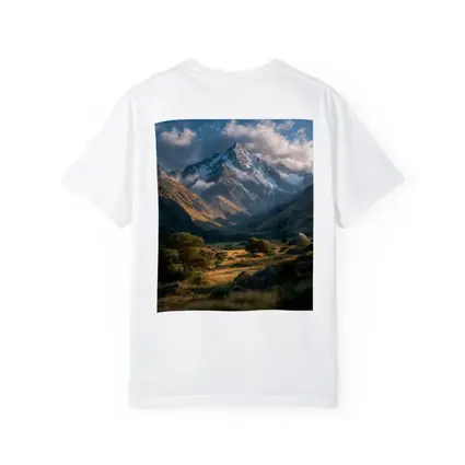Snow Capped Mountain Valley Green Meadow