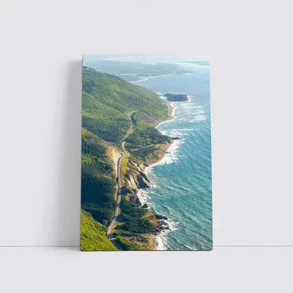 Cabot Trail Coastal Road Green Cliffs Ocean
