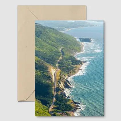 Cabot Trail Coastal Road Green Cliffs Ocean