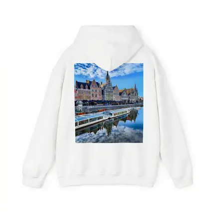 Ghent Canal Historic Guild Houses Belgium