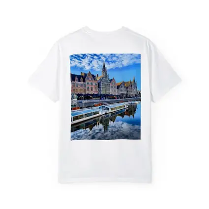 Ghent Canal Historic Guild Houses Belgium