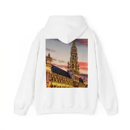 Brussels Town Hall Grand Place Sunset Sky