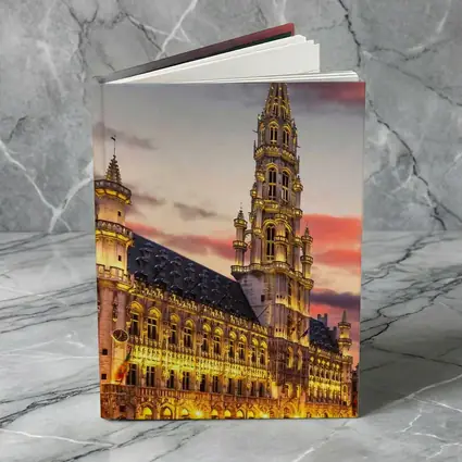 Brussels Town Hall Grand Place Sunset Sky