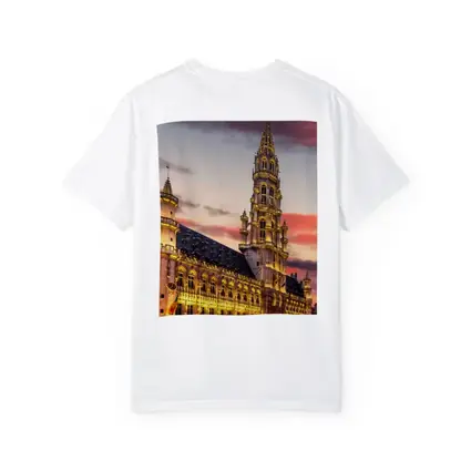 Brussels Town Hall Grand Place Sunset Sky