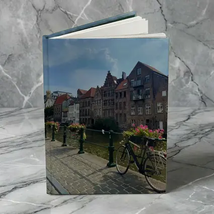Ghent Canal Bridge Bicycle Brick Buildings