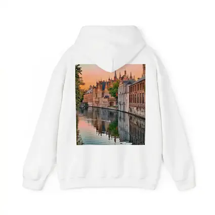 Bruges Belgium Canal Sunset Medieval City