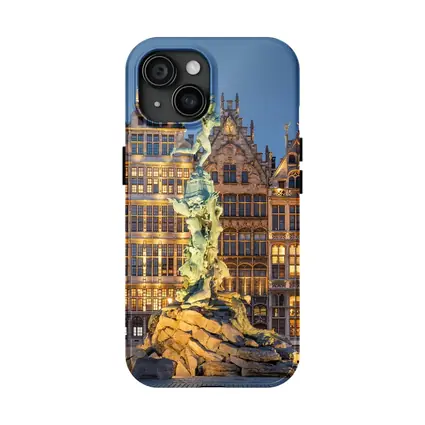 Brabo Fountain Antwerp Grand Place Night