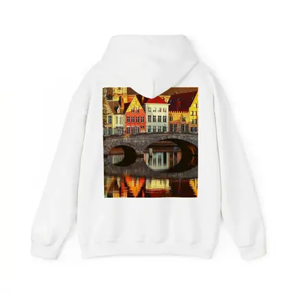 Bruges Canal Bridge Medieval Buildings Reflection