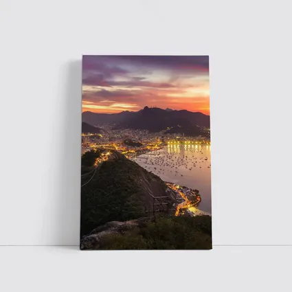 Rio de Janeiro City Lights Sunset View