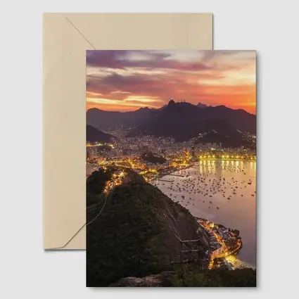 Rio de Janeiro City Lights Sunset View