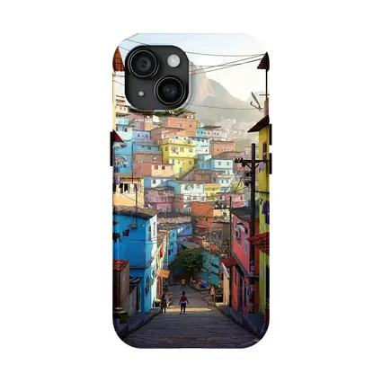 Rio de Janeiro Favela Colorful Hillside Street