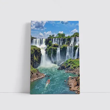 Iguazu Falls Boat Turquoise Water Argentina