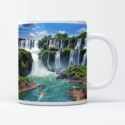 Iguazu Falls Boat Turquoise Water Argentina