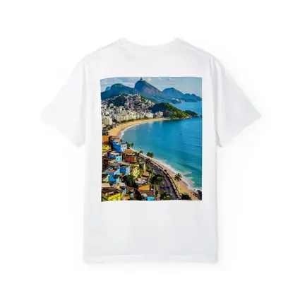 Rio de Janeiro Coastline Colorful Favela Aerial View
