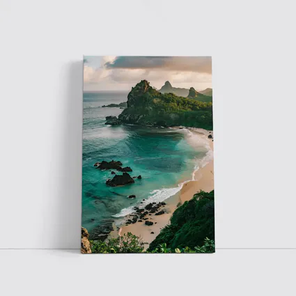 Tropical Beach Rocky Island Turquoise Ocean