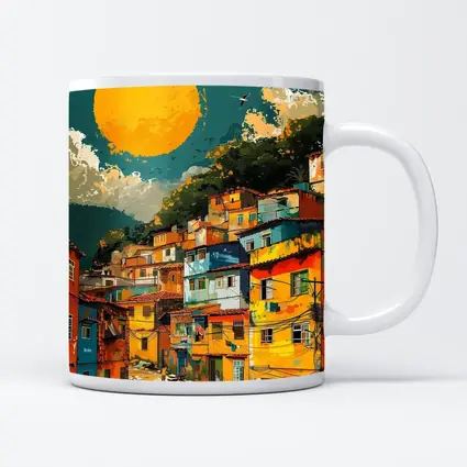 Rio Favela Hillside Community Bold Sun