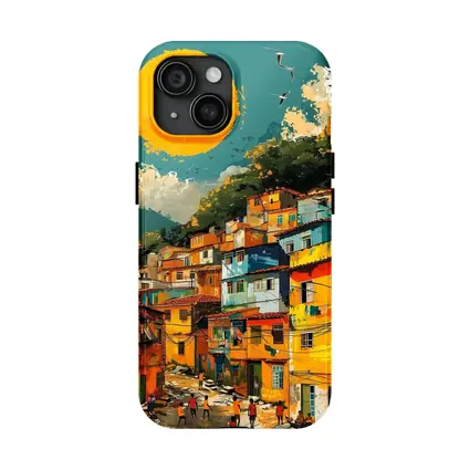 Rio Favela Hillside Community Bold Sun
