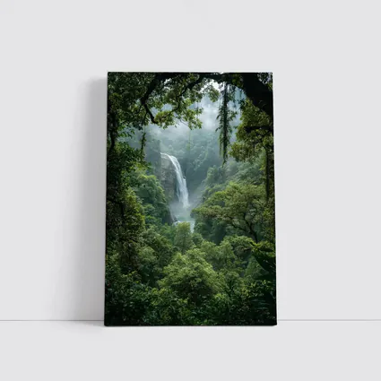 Tropical Waterfall Hidden Deep In Rainforest