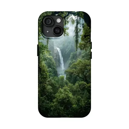 Tropical Waterfall Hidden Deep In Rainforest