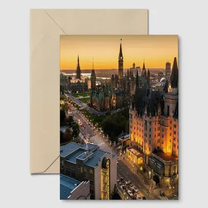 Ottawa Parliament Hill Golden Sunset Cityscape