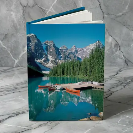 Moraine Lake Canoes Rocky Mountains Canada