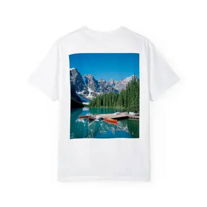 Moraine Lake Canoes Rocky Mountains Canada
