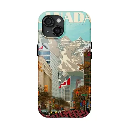 Canada Rocky Mountains Vintage Travel City Street