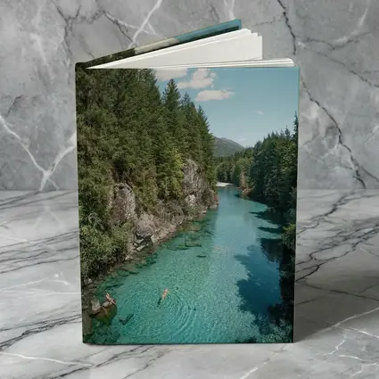 Turquoise River Swimming Forest Mountains Summer
