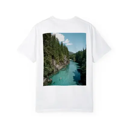 Turquoise River Swimming Forest Mountains Summer