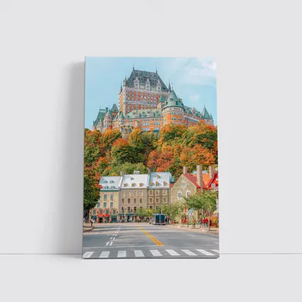 Chateau Frontenac Quebec City Autumn Street