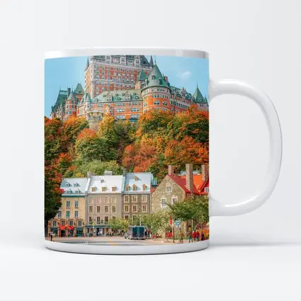 Chateau Frontenac Quebec City Autumn Street