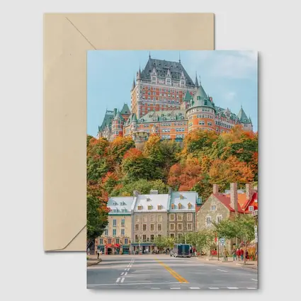 Chateau Frontenac Quebec City Autumn Street