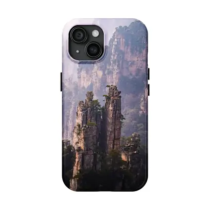 Zhangjiajie Stone Pillars Misty Mountain Forest