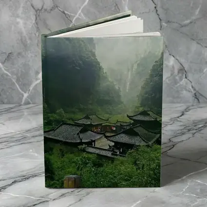 Chinese Temple Complex Misty Mountain Valley